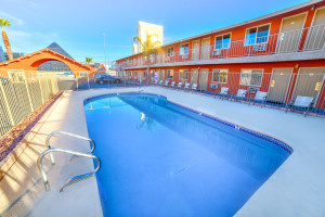 HDR photo of the hotel pool