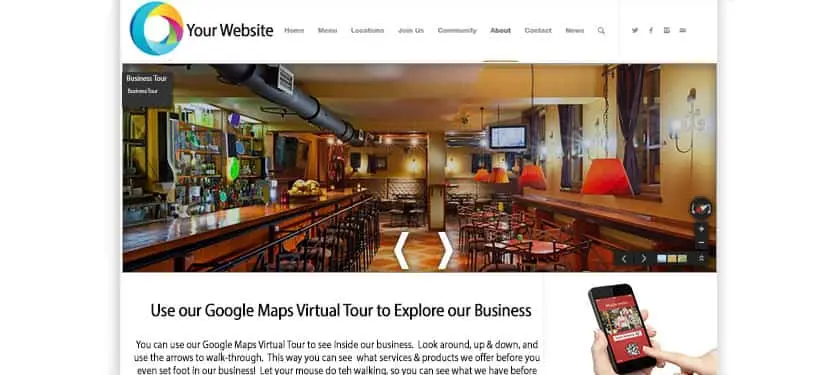 embed google maps virtual tour business view on website las vegas